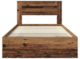Bed Frame with Headboard Old Wood 90 x 190 cm Solid Pine Wood 3409805