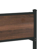 Metal Bed Frame without Mattress Brown Oak 200x200 cm 3301418