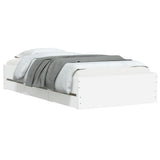 Bed Frame with Drawers without Mattress White 90x190 cm Single 3207322