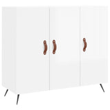Sideboard High Gloss White 90x34x80 cm Engineered Wood 828078