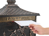Standing Mailbox Bronze 42.5 x 29.5 x 117 cm Cast Aluminum 42023495
