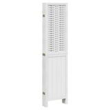Room Divider 6 Panels White Solid Wood Paulownia 358729