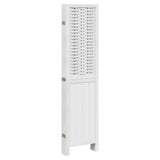 Room Divider 6 Panels White Solid Wood Paulownia 358729