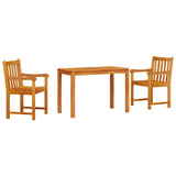 Garden Dining Set 3 pcs Brown Solid Acacia Wood 3375636