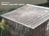 7ft x 4ft Lockable Garden Metal Storage Shed Storage Roofed Tool Metal Shed w/ Air Vents Steel Grey T3398P377669