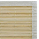 Rectangular Natural Bamboo Rug 150 x 200 cm 241335
