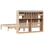 ZNTS Bookcase Bed without Mattress 140x190 cm Solid Wood Pine 3322333