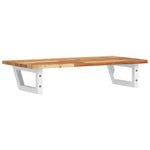 Basin Shelf Wall Mounted Steel and Solid Wood Acacia 3302715