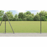 Fence Post with Concrete Base 13 pcs Grey Powder-Coated Steel 42004307