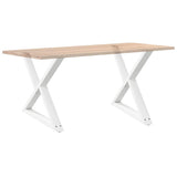 Dining Table Legs 2 pcs White 90x cm Steel 4012733
