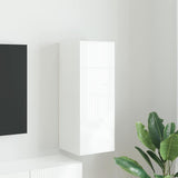 TV Wall Cabinet Gloss White 30 x 31 x 80 cm Engineered Wood 892297