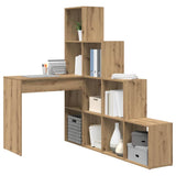 Corner Desk with Shelf Artisan Oak 101.5 x 149.5 x 149.5 cm 3337248