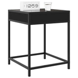 Bedside Table with Infinity LED Black 40x40x51 cm 3284091