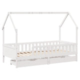 Kids Bed Frame with Drawers without Mattress 90x190 cm Single Solid Wood 3302039