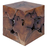 Stool Brown 40x40x45 cm Solid Teak Wood 243472