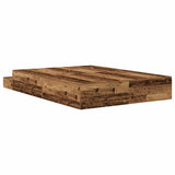 Storage Bed Frame with Drawer Old Wood 135 cm Engineered Wood 3335707