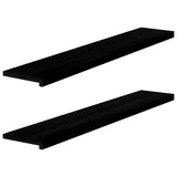 Window Sills 2 pcs Brown Black 140x30x2 cm Solid Wood Oak 4009195
