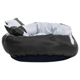 Reversible & Washable Dog Cushion Grey and Black 85x70x20 cm 171208