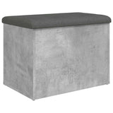 Storage Bench Concrete Grey 62x42x45 cm Engineered Wood 835043
