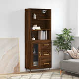 Highboard Brown Oak 69.5x34x180 cm Engineered Wood 3189492