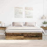 Bed Frame without Mattress Old Wood 180x200cm Super King Engineered Wood 3328861
