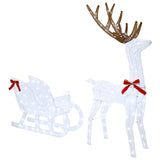 Reindeer Pull Sleigh LOVIISA 200 LEDs Cold White 42049665
