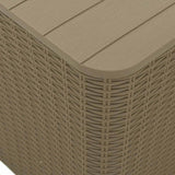 Garden Table with Removable Lid Light Brown Polypropylene 364154