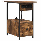 Bedside Cabinet Smoked Oak 60 x 30 x 61 cm Engineered Wood 859597
