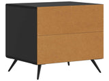 Bedside Cabinet Black 43 x 34.5 x 50 cm Engineered Wood 895487