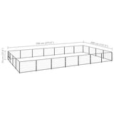 Dog Kennel Black 28 m Steel 3082146