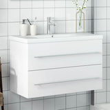 Bathroom Sink Cabinet with Built-in Basin White 3278776