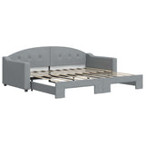 Daybed with Trundle without Mattress Light Grey 90x190 cm Single 3197599
