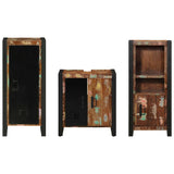 Bathroom Furniture Set 3 pcs Multicolour Solid Reclaimed Wood 3305617