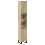 ZNTS 3 Piece Bathroom Furniture Set Sonoma Oak Engineered Wood 3307675