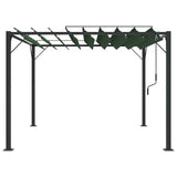 Gazebo with Louvered Roof 3 x 3 x 2.14 m Green 42030524