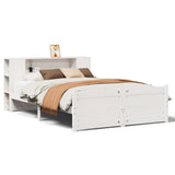 Bookcase Bed without Mattress White 120x200cm Solid Wood Pine 3322436