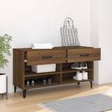 Shoe Cabinet Brown Oak 102x35x55 cm Engineered Wood 817572