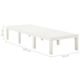 315826 Sun Lounger Plastic White