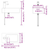 Bathroom Vanity Unit with Tap Black 45.5 x 22.5 x 84 cm 889442