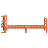 Bed Frame without Mattress Wax Brown 90x200 cm Solid Wood Pine 3305841
