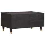 Coffee Table with Drawer Black 80 x 54 x 40 cm Solid Mango Wood 4018821