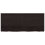 Table Top Dark Brown 140x60x cm Treated Solid Wood Oak 3156445
