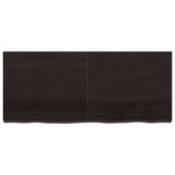 Table Top Dark Brown 140x60x cm Treated Solid Wood Oak 3156445