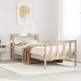 Bed Frame without Mattress 75x190 cm Small Single Solid Wood Pine 3305745