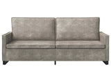 2 Seater Sofa Light Grey 150 x 81 x 82 cm Faux Suede Fabric 42040996