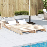 Sun Loungers 2 pcs 205x60x31.5 cm Solid Wood Pine 832573