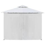 Gazebo with Curtains 600x298x270 cm White 180g/m 310073