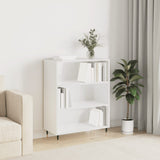 Bookcase High Gloss White 69.5x32.5x90 cm Engineered Wood 828342