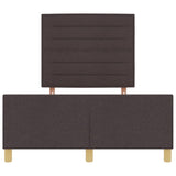 ZNTS Bed Frame - Dark Brown, 140x200 cm, Fabric 3344658