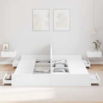 Storage Bed Frame White 200 x 200 cm Engineered wood 3335261